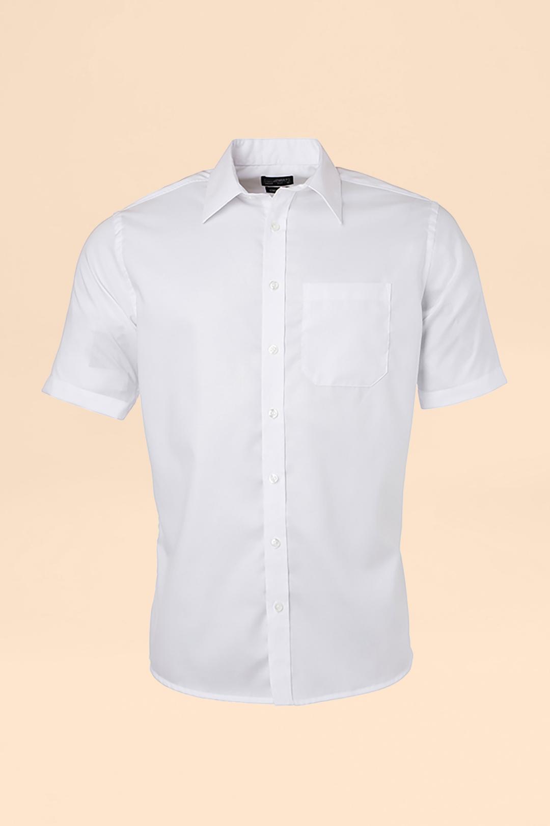 Camicia bianca ANiFiT a maniche corte da uomo