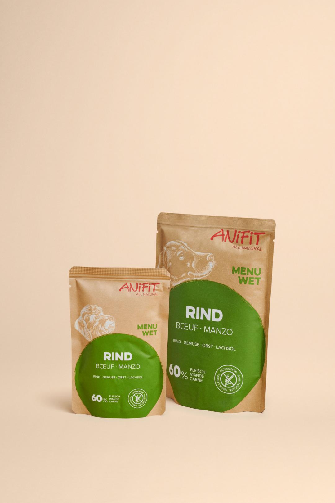 Hundefutter Pouch Rind - Gesundes Nassfutter fr Hunde