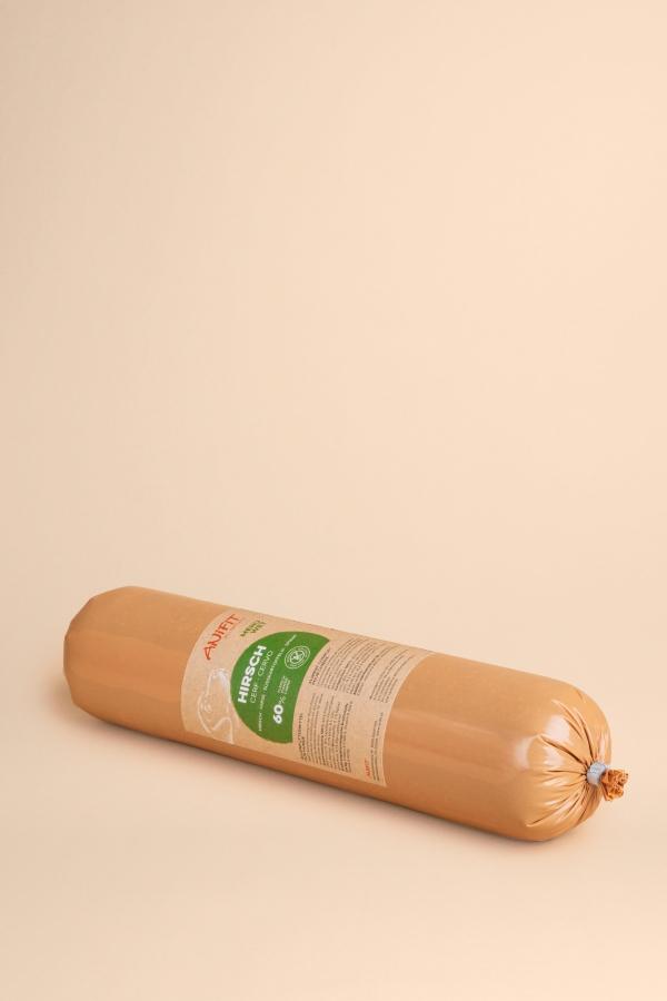 Saucisse pour chien avec viande de cerf 1kg